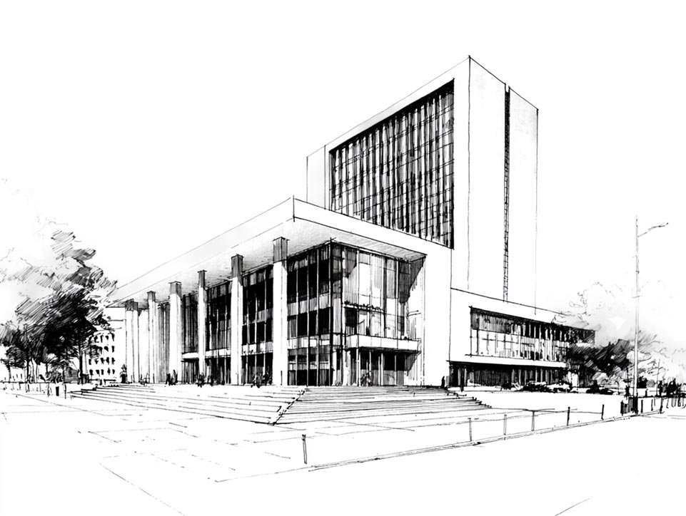 Croquis palais de justice